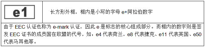 EEC认证标志